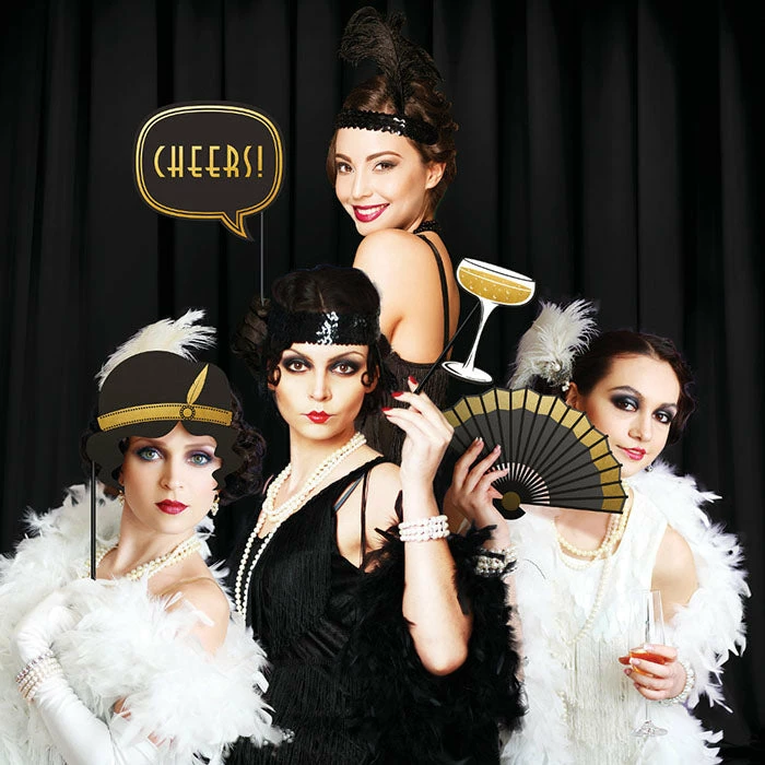 Creative Converting Roaring 20S Photo Booth Props, Pack Of 10