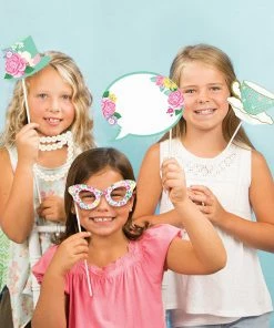 Creative Converting Kids Birthday Party Themes Floral Tea Party Photo Props, 10 Ct