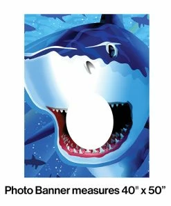 Creative Converting Shark Splash Photo Op Banner Kids Birthday Party Themes