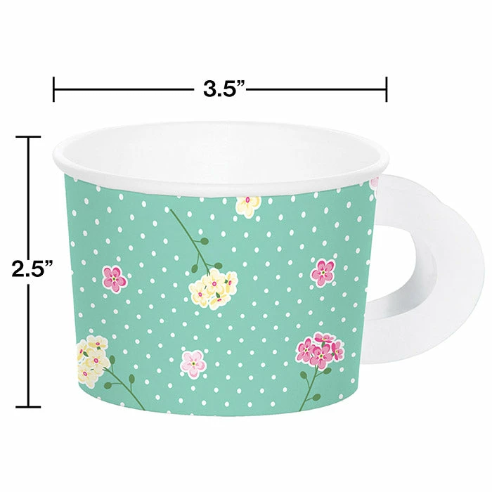 Creative Converting Floral Tea Party Treat Cups, 8 Ct Kids Birthday Party Themes