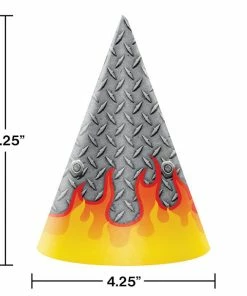 Creative Converting Kids Birthday Party Themes Monster Truck Rally Party Hats, 8 Ct