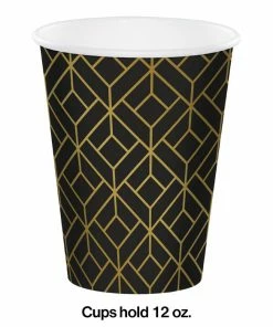 Creative Converting Roaring 20S Paper Cups, Pack Of 8 Themed Tableware