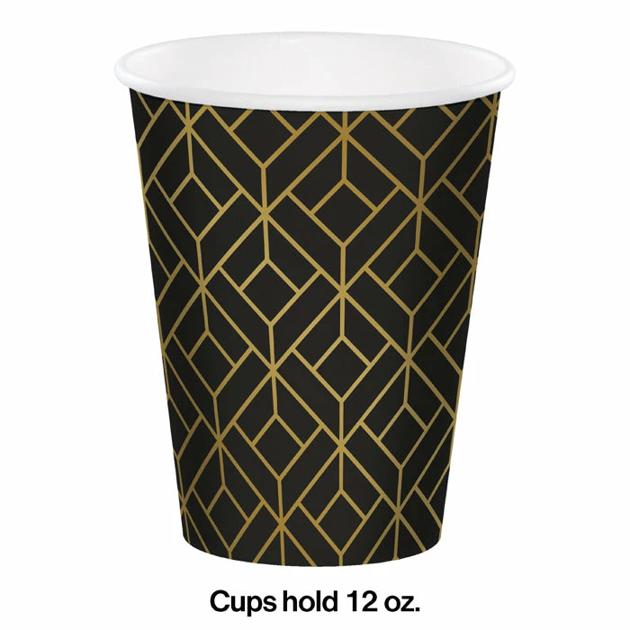 Creative Converting Roaring 20S Paper Cups, Pack Of 8 Themed Tableware