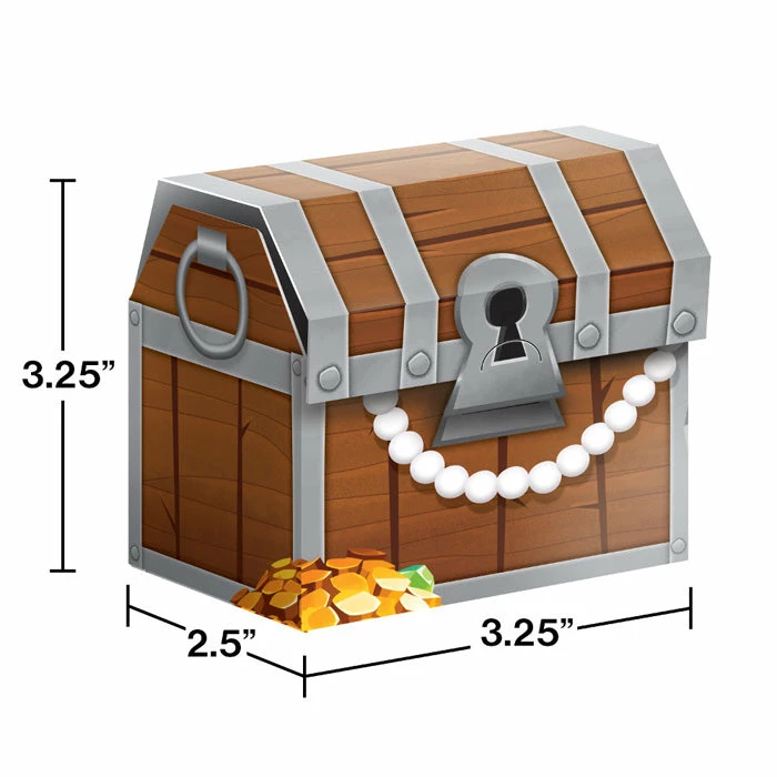 Creative Converting Pirate Treasure Favor Boxes, 8 Ct