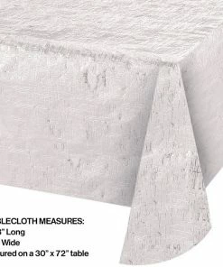 Creative Converting Opalescent White Paper Table Cover Themed Tableware