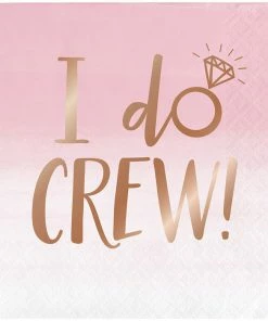 Creative Converting Rose' All Day Beverage Napkin, 3Ply Foil Stamped, 16 Ct