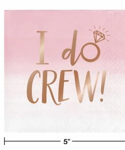 Creative Converting Rose' All Day Beverage Napkin, 3Ply Foil Stamped, 16 Ct