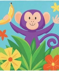 Creative Converting Jungle Safari Beverage Napkins, 16 Ct Kids Birthday Party Themes