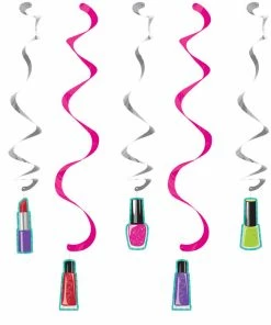 Creative Converting Kids Birthday Party Themes Sparkle Spa Party Dizzy Danglers, 5 Ct