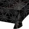 Creative Converting Silver Web Plastic Table Cover Halloween Party Supplies