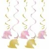 Creative Converting Sparkle Unicorn Dizzy Danglers, 5 Ct Kids Birthday Party Themes