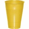 Creative Converting Solid Color Tableware School Bus Yellow 12 Oz Plastic Cups, 20 Ct