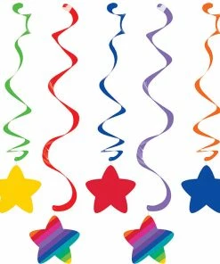 Creative Converting Rainbow Dizzy Danglers, 5 Ct