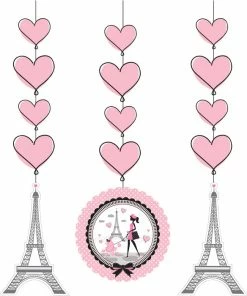 Creative Converting Party In Paris Hanging Cutouts, 3 Ct