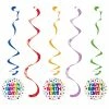 Creative Converting Kids Birthday Party Themes Rainbow Foil Dizzy Danglers, 5 Ct