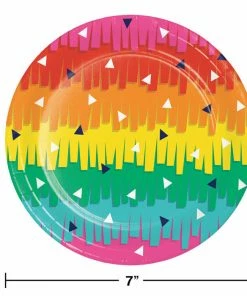 Creative Converting Fiesta Fun Dessert Plates, 8 Ct