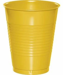 Creative Converting School Bus Yellow Plastic Cups, 20 Ct