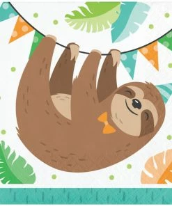 Creative Converting Sloth Party Beverage Napkins, Pack Of 16 Kids Birthday Party Themes