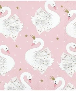 Creative Converting Stylish Swan Beverage Napkins, Pack Of 16 Kids Birthday Party Themes