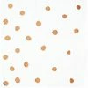 Creative Converting Bridal And Wedding Rose Gold Foil Beverage Napkins, Pack Of 16