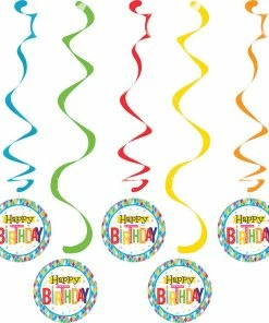 Creative Converting Bright Birthday Dizzy Danglers, 5 Ct Kids Birthday Party Themes