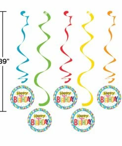 Creative Converting Bright Birthday Dizzy Danglers, 5 Ct Kids Birthday Party Themes