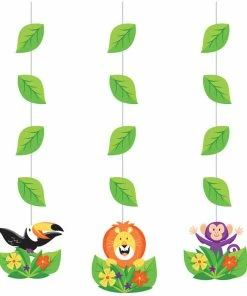 Creative Converting Jungle Safari Hanging Cutouts, 3 Ct Kids Birthday Party Themes