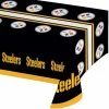 Creative Converting Pittsburgh Steelers Plastic Table Cover, 54" X 102" NFL And Football Party Supplies