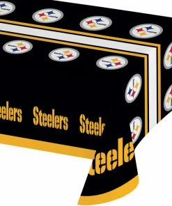 Creative Converting Pittsburgh Steelers Plastic Table Cover, 54