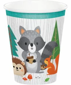 Creative Converting 1st Birthday Party Themes Wild One Woodland Paper Cups, Pack Of 8