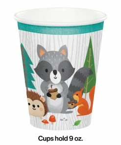 Creative Converting 1st Birthday Party Themes Wild One Woodland Paper Cups, Pack Of 8