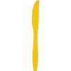Creative Converting School Bus Yellow Plastic Knives, 24 Ct Solid Color Tableware