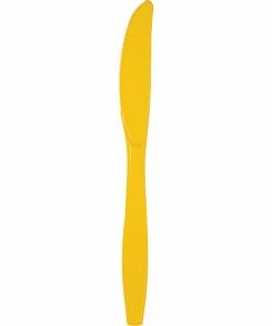 Creative Converting School Bus Yellow Plastic Knives, 24 Ct Solid Color Tableware