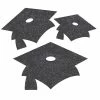 Creative Converting Black Mortarboard Graduation Cutouts, 12 Ct Graduation Party Supplies