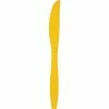 Creative Converting School Bus Yellow Plastic Knives, 50 Ct