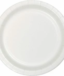 Creative Converting White Dessert Plate, 24 Ct Solid Color Tableware