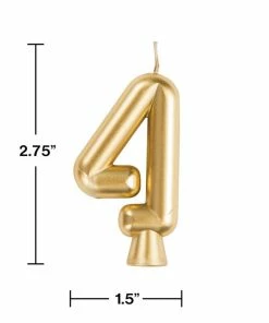 Creative Converting Gold 4 Candle
