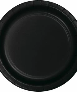 Creative Converting Black Dessert Plates, 75 Ct Solid Color Tableware