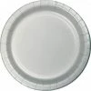Creative Converting Shimmering Silver Dessert Plates, 24 Ct Solid Color Tableware