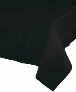 Creative Converting Solid Color Tableware Black Velvet Tablecover 54