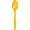 Creative Converting School Bus Yellow Plastic Spoons, 50 Ct