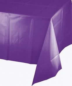 Creative Converting Solid Color Tableware Amethyst Tablecover Plastic 54