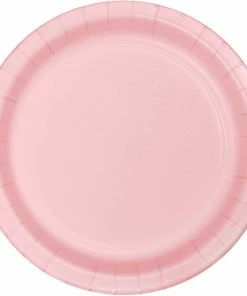 Creative Converting Solid Color Tableware Classic Pink Dessert Plates, 8 Ct