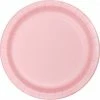 Creative Converting Solid Color Tableware Classic Pink Dessert Plates, 24 Ct