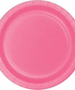 Creative Converting Candy Pink Dessert Plates, 8 Ct Solid Color Tableware