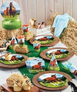 Creative Converting Kids Birthday Party Themes Horse And Pony Beverage Napkins, 16 Ct