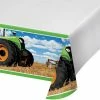 Creative Converting Tractor Time Plastic Tablecover Border, 54" X 102" Kids Birthday Party Themes