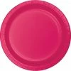 Creative Converting Solid Color Tableware Hot Magenta Pink Dessert Plates, 24 Ct