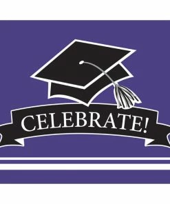 Creative Converting Graduation Party Supplies Graduation School Spirit Purple Invitations, 25 Ct