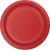 Creative Converting Solid Color Tableware Classic Red Dessert Plates, 8 Ct